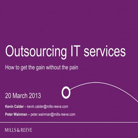 1B - Outsourcing - Kevin Calder & Peter Wainman