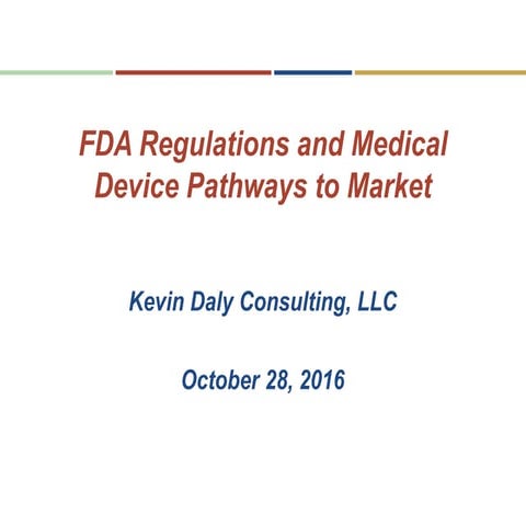 FDA Regulations and Medical Device Pathways to Market | Kevin Daly | Lunch & ...