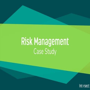 Risk Management Case Study - Applied Concepts