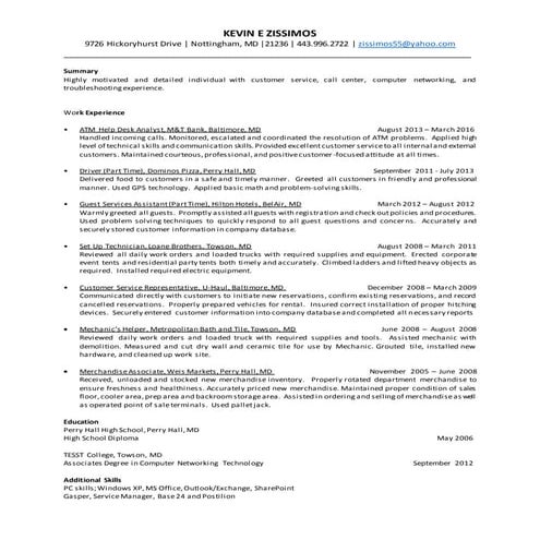 Resume 2016 | DOCX
