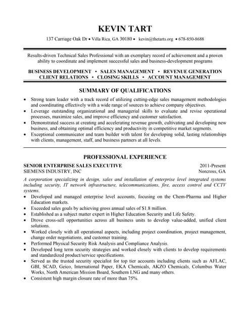 Kevin Tart Resume