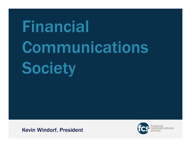 Financial Communications Society - ...