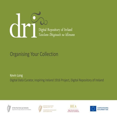 Kevin Long - DRI Training Series Day UCC: Organising Your Collection