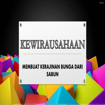 PPT Kewirausahaan karya dari bahan sabun
