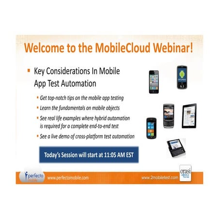 Key consideration in mobile test automation webinar