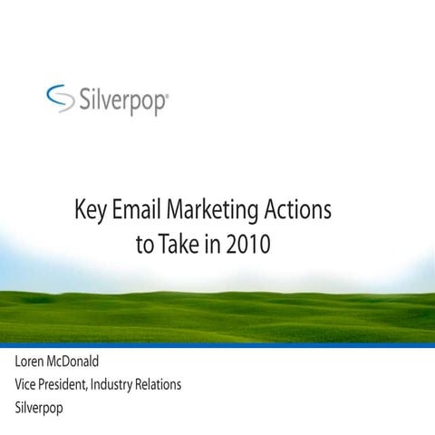 Key Email Marketing Actions 2010