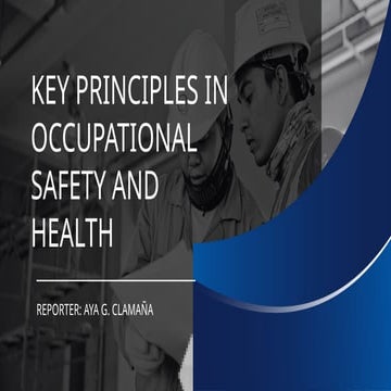 KEY-PRINCIPLES OF OCCUPATIONAL and HEALTHY | PPTX