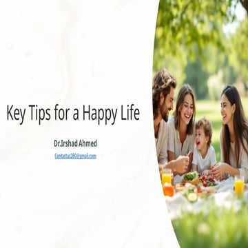 Key Tips for a Happy Life: Practical Strategies for Well-Being and ...