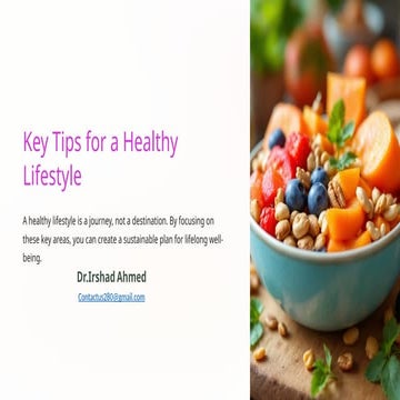 Comprehensive Guide to Maintaining a Healthy Lifestyle for Lifelong ...