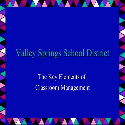 Key To Classroom Management 2008