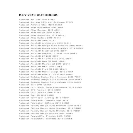 Key 2019 autodesk