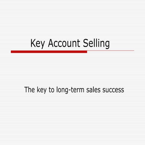 Key Account Management | PPT