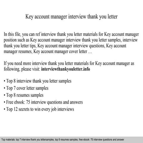 Job Description Account Manager