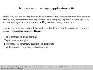 interview questions for account manager