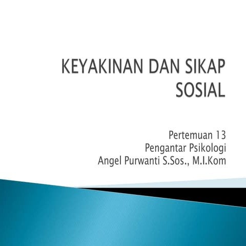 Keyakinan dan sikap sosial