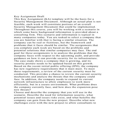 Key Assignment DraftThis Key Assignment (KA) template will be th.docx
