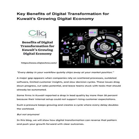 Key Benefits of Digital Transformation for Kuwait’s Growing Digital ...