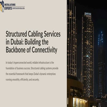 Key Benefits of Structured Cabling Services