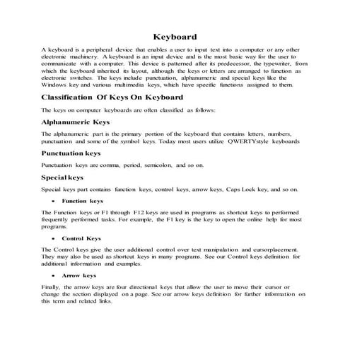 Computer keyboardKeyboard