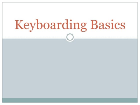 Parts of keyboard and proper handling | PPT