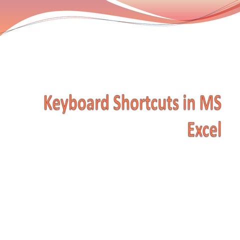 Keyboard shortcuts in ms excel in ms excel 1