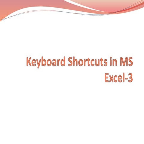 Keyboard shortcuts in ms excel 3