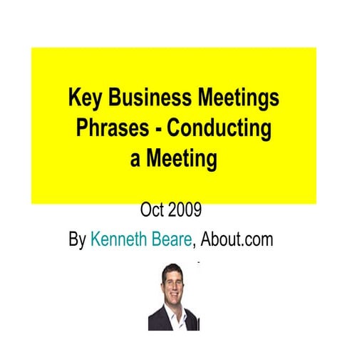 Business English - Meeting Language