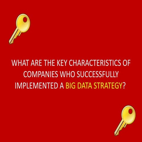 Key characteristics of companies using big data