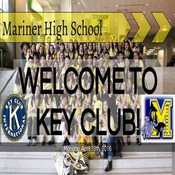 Mariner Key Club April 18th, 2016