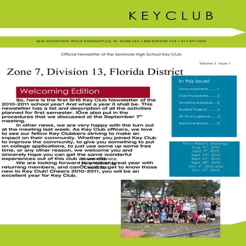 Seminole high key club