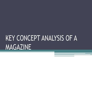 Key concept analysis of a magazine