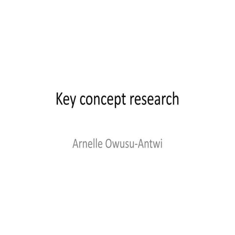 Key concept research