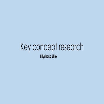 Key concept research 