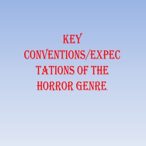 Key conventions
