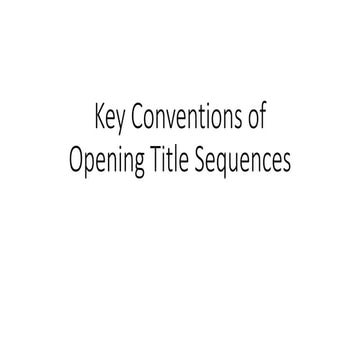 Key conventions of an OTS