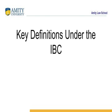 key defintion IBC | PPTX