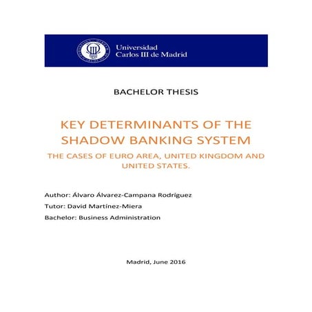 Key determinants of the shadow banking system  álvaro álvarez campana