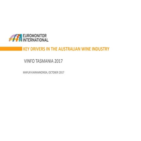 Key Drivers in the Australian Wine Industry