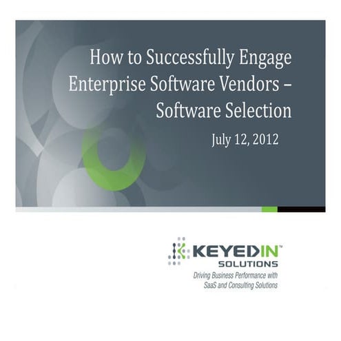 How to successfully engage enterprise software vendors – software selection