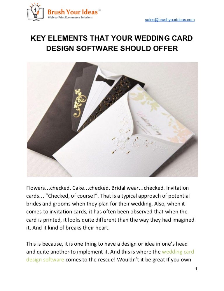 Key Elements That Your Wedding Card Design Software Should Offer