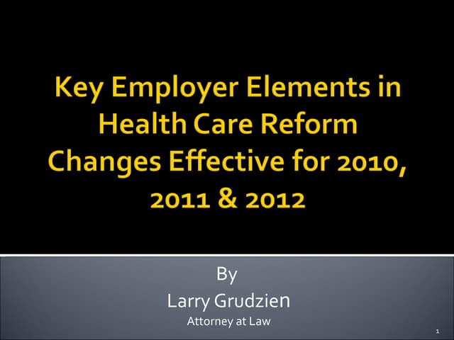 Key Employer Elements In Health Car...