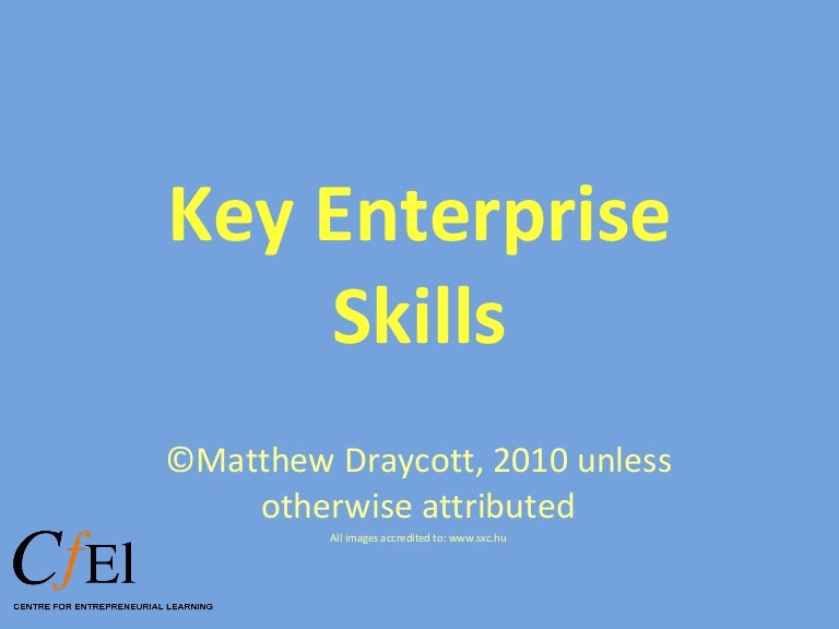 Key enterprise skills