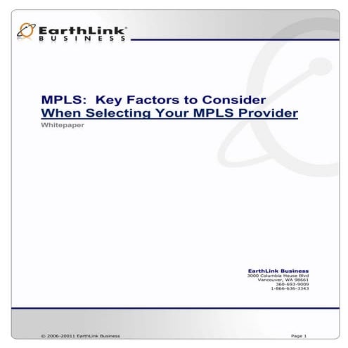 Key Factors To Consider When Selecting Your Mpls Provider