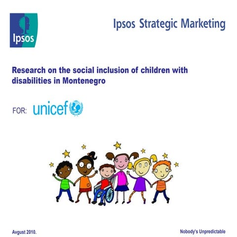 Research on the social inclusion of children with disabilities in Montenegro