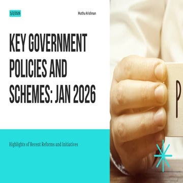 Comprehensive Overview of India's Key Government Policies and Schemes ...