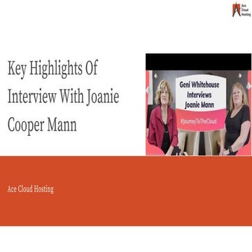 Key Highlights of Interview with Joanie Cooper Man on the Importance of Data Center