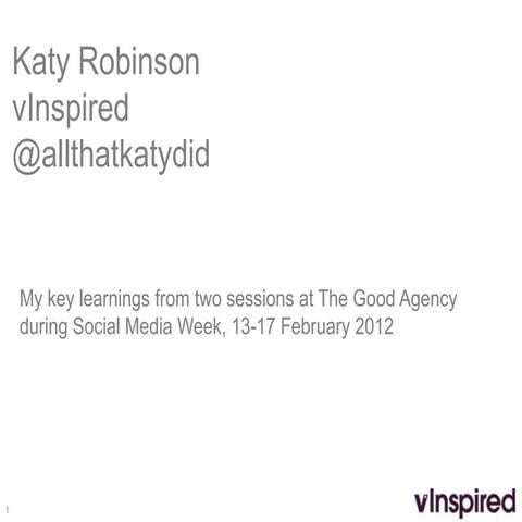 Key learnings from social media week