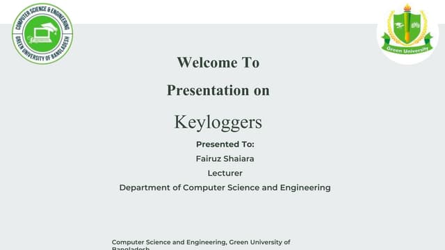 Presentation on Keyloggers in Cyber Security