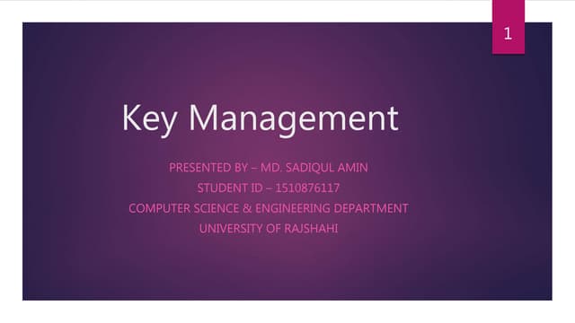 Key Management