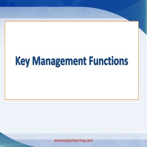 Key management functions | PPTX